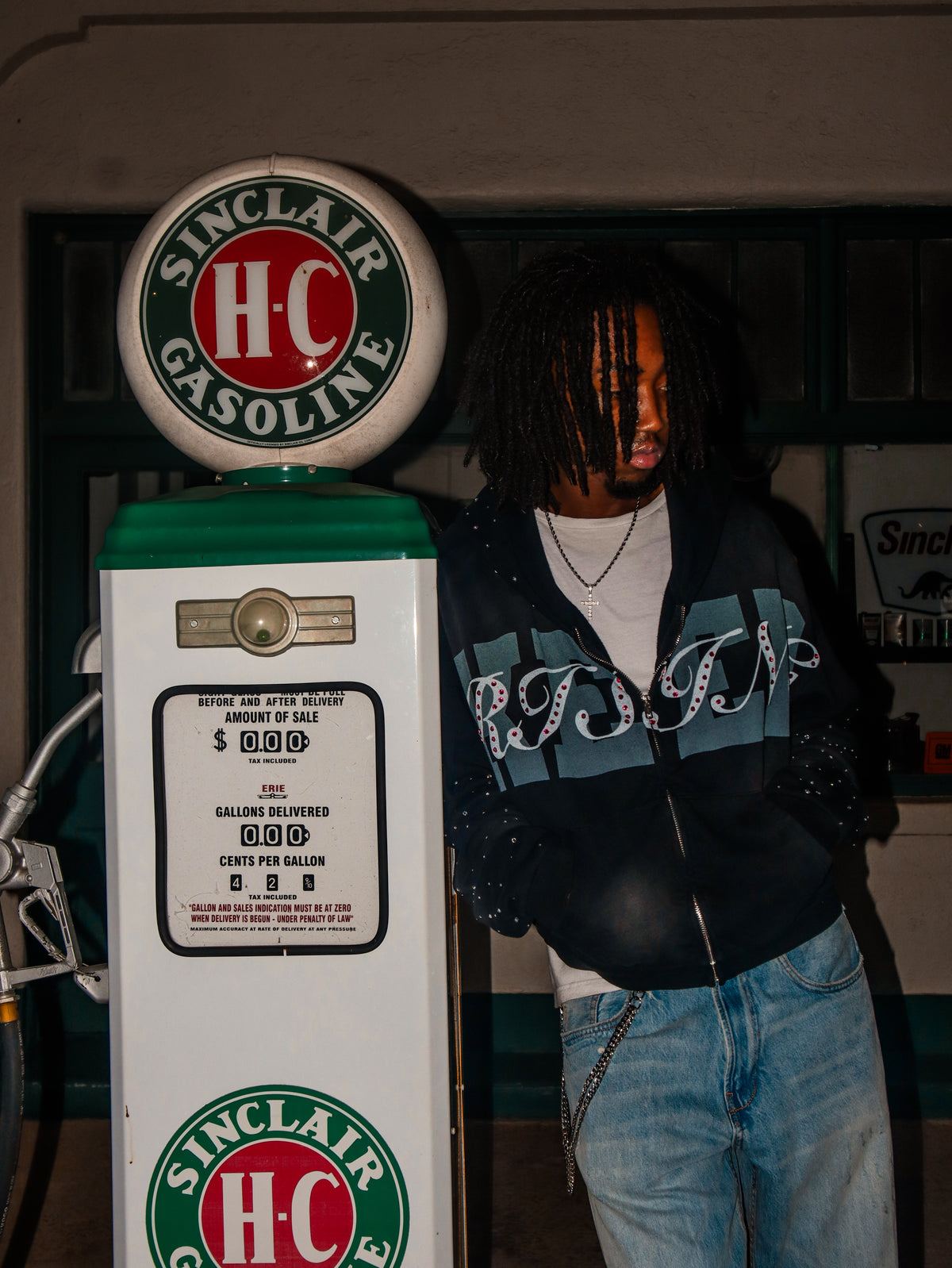 “KEEP RISING” rhinestone hoodie